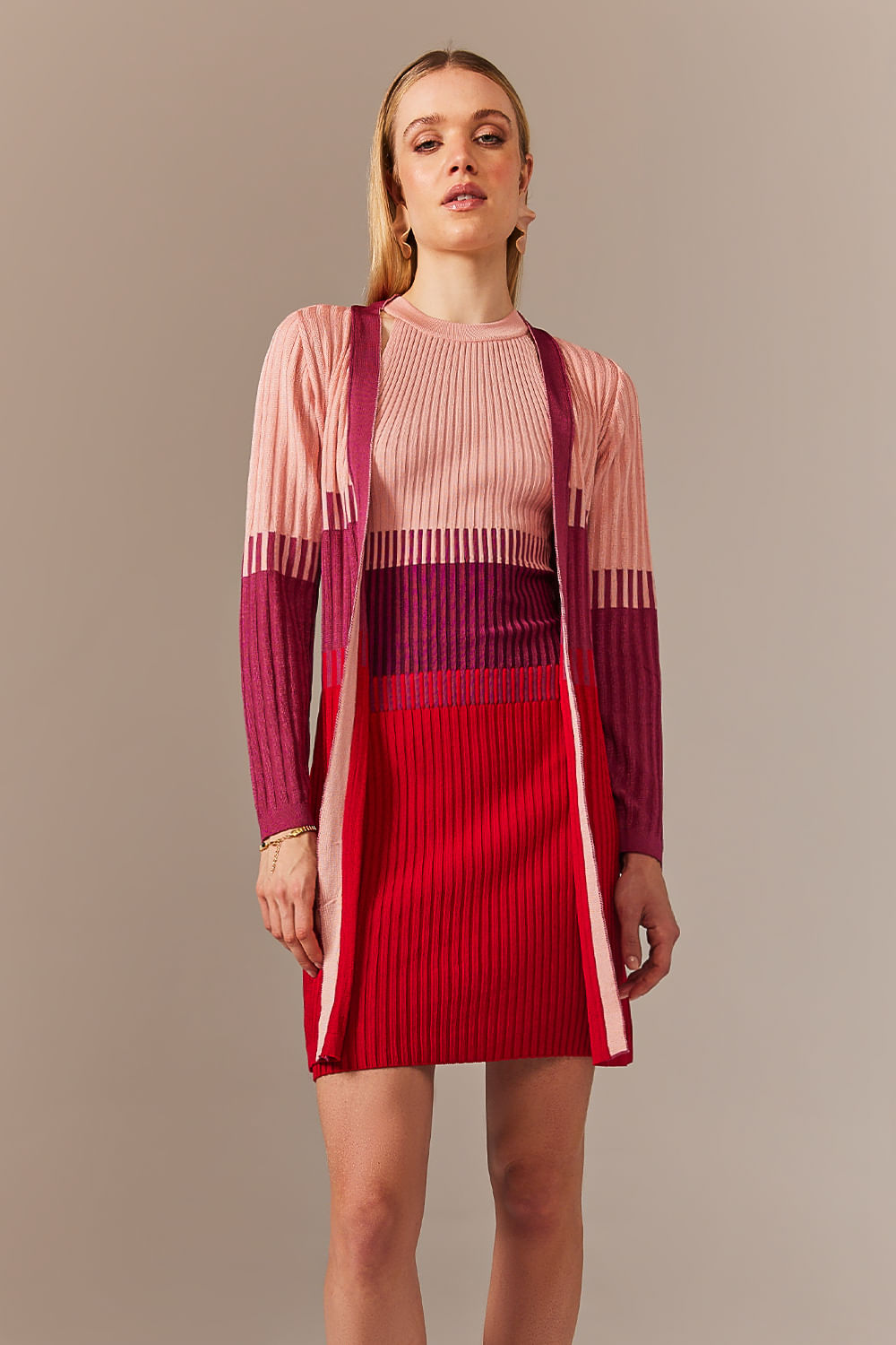 Casaco Tricot Vanessa Vermelho