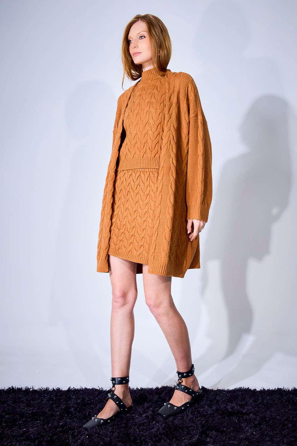 Saia Tricot Vitoria Mascavo