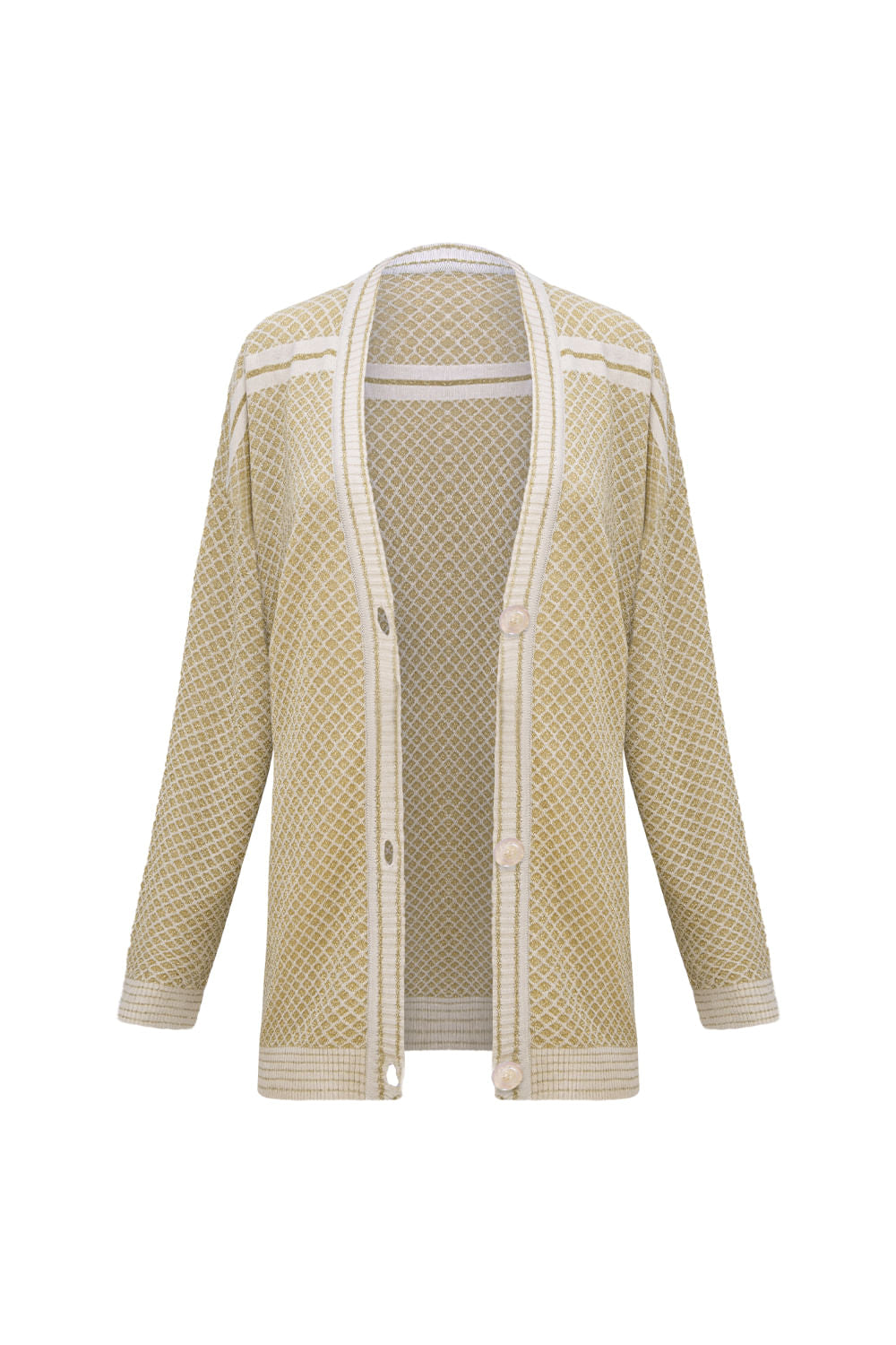 Casaco Tricot Yara Lurex Dourado