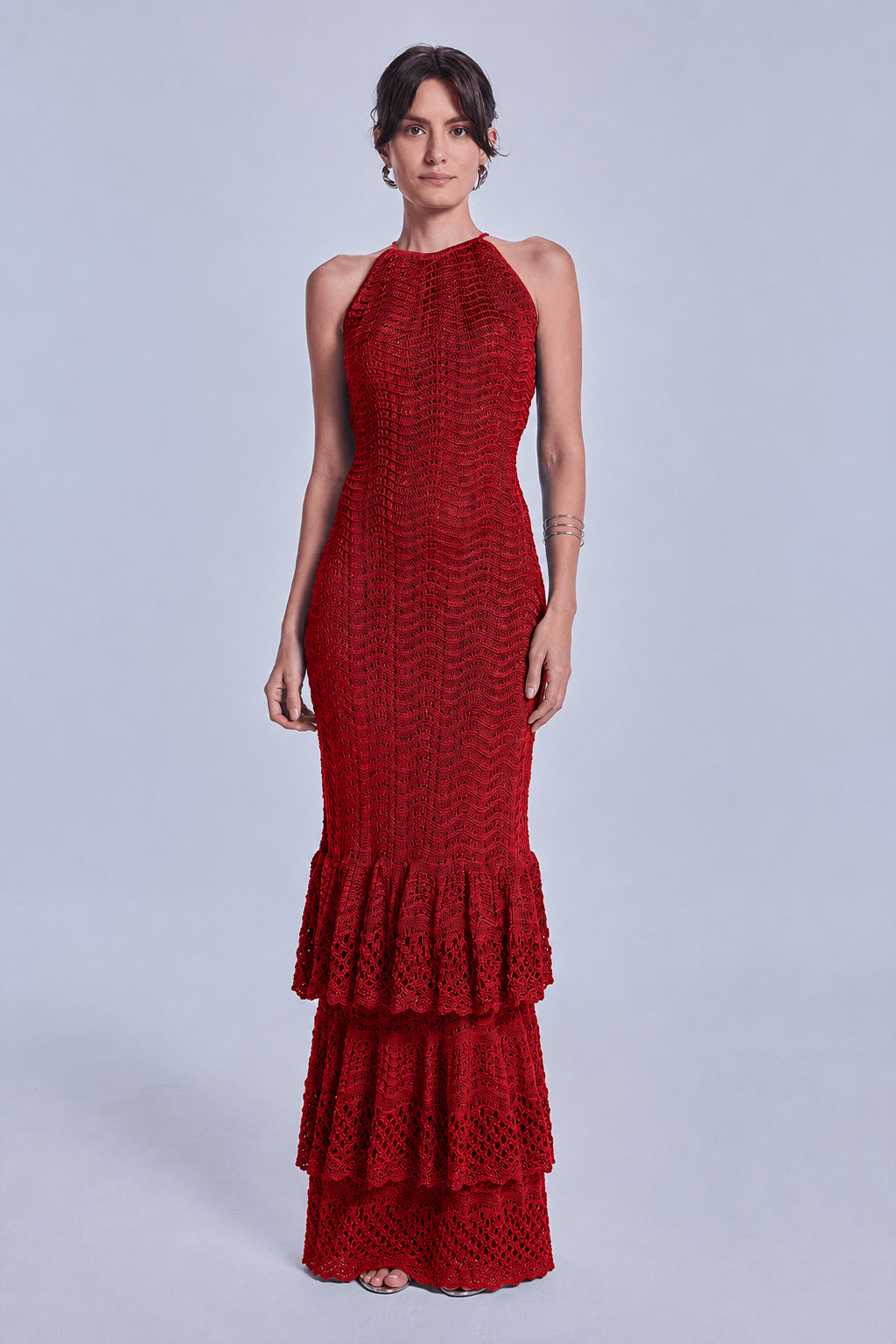 Vestido Tricot Midi Selma Vermelho