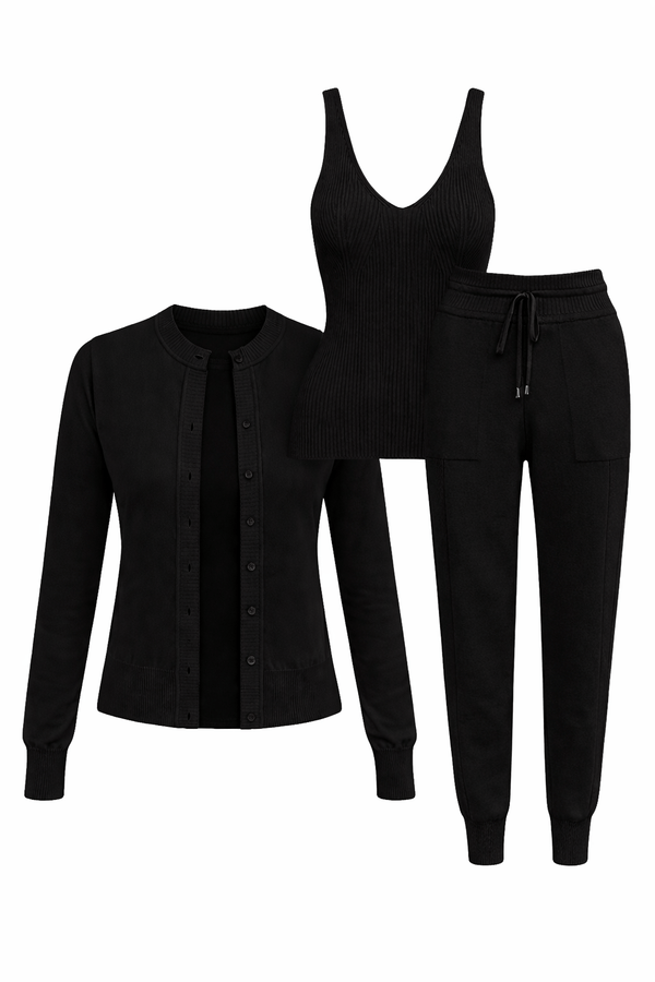 Conjunto Tricot Bia Preto
