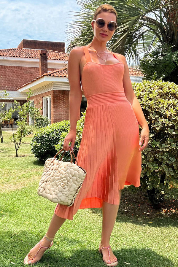 Saia Tricot Midi Azalea Salmon