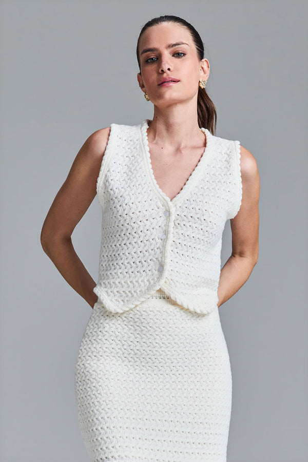 Colete Tricot Liliane Off White
