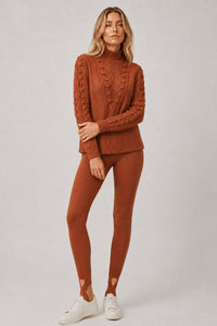Calça Legging Tricot Ivana Terracota