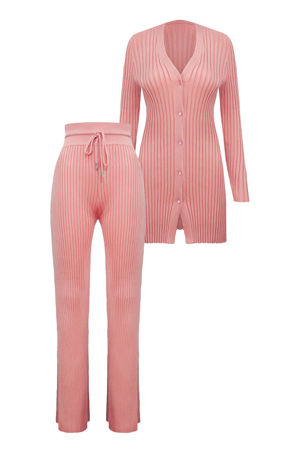 Conjunto Tricot Katiusca Rosa Flamingo