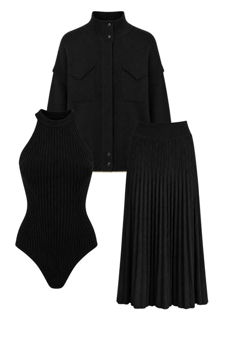 Conjunto Tricot Olivia Preto