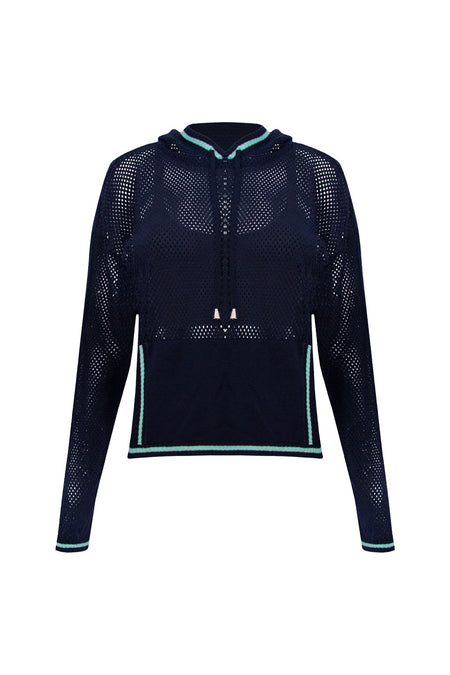 Cropped Tricot Eloá Com Top Marinho e Verde Jelly