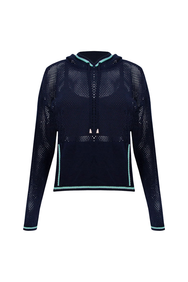 Cropped Tricot Eloá Com Top Marinho e Verde Jelly