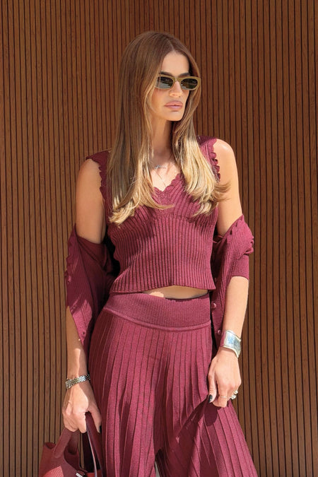 Regata Tricot Yara Vinho