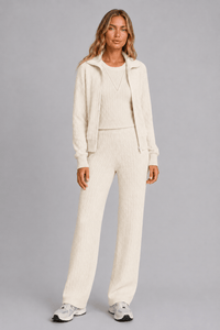 Calça Tricot Flora Off White