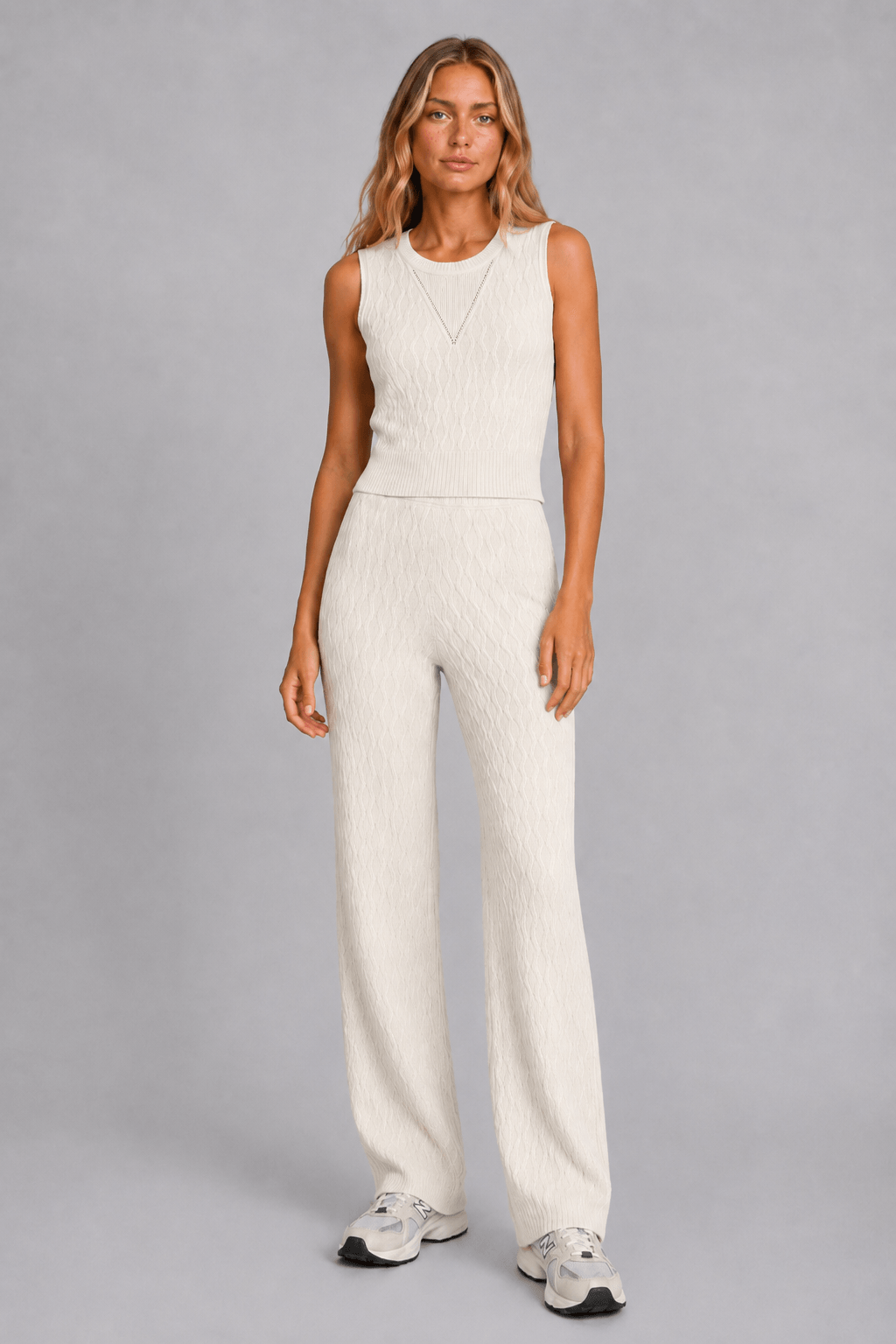 Conjunto Tricot Flora Off White