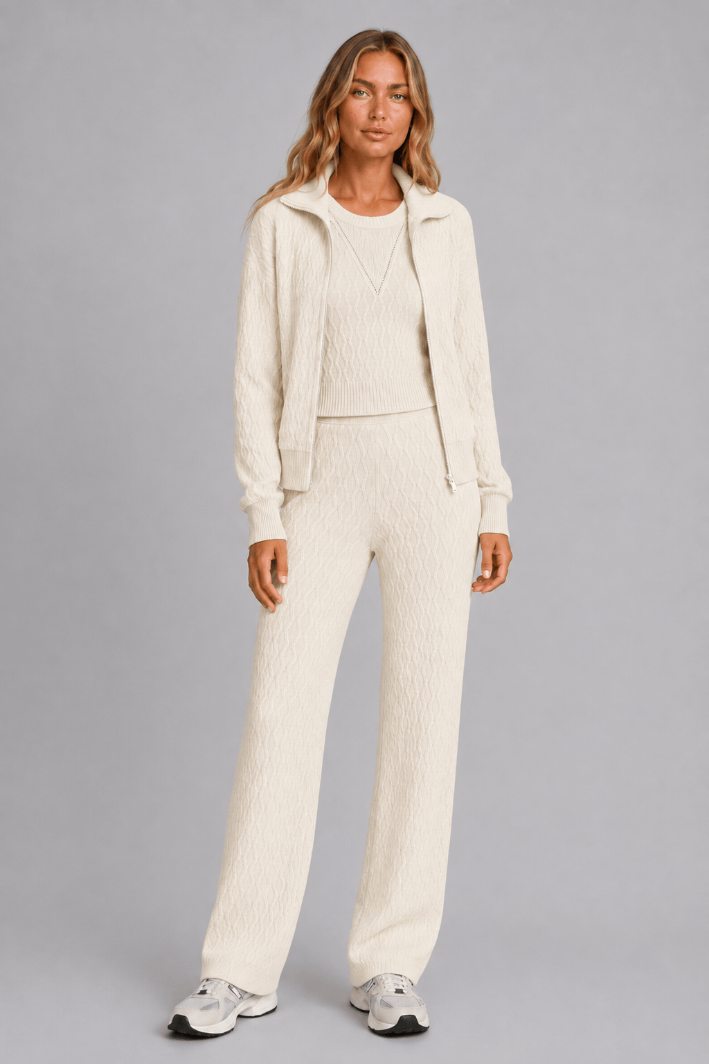 Conjunto Tricot Flora Off White