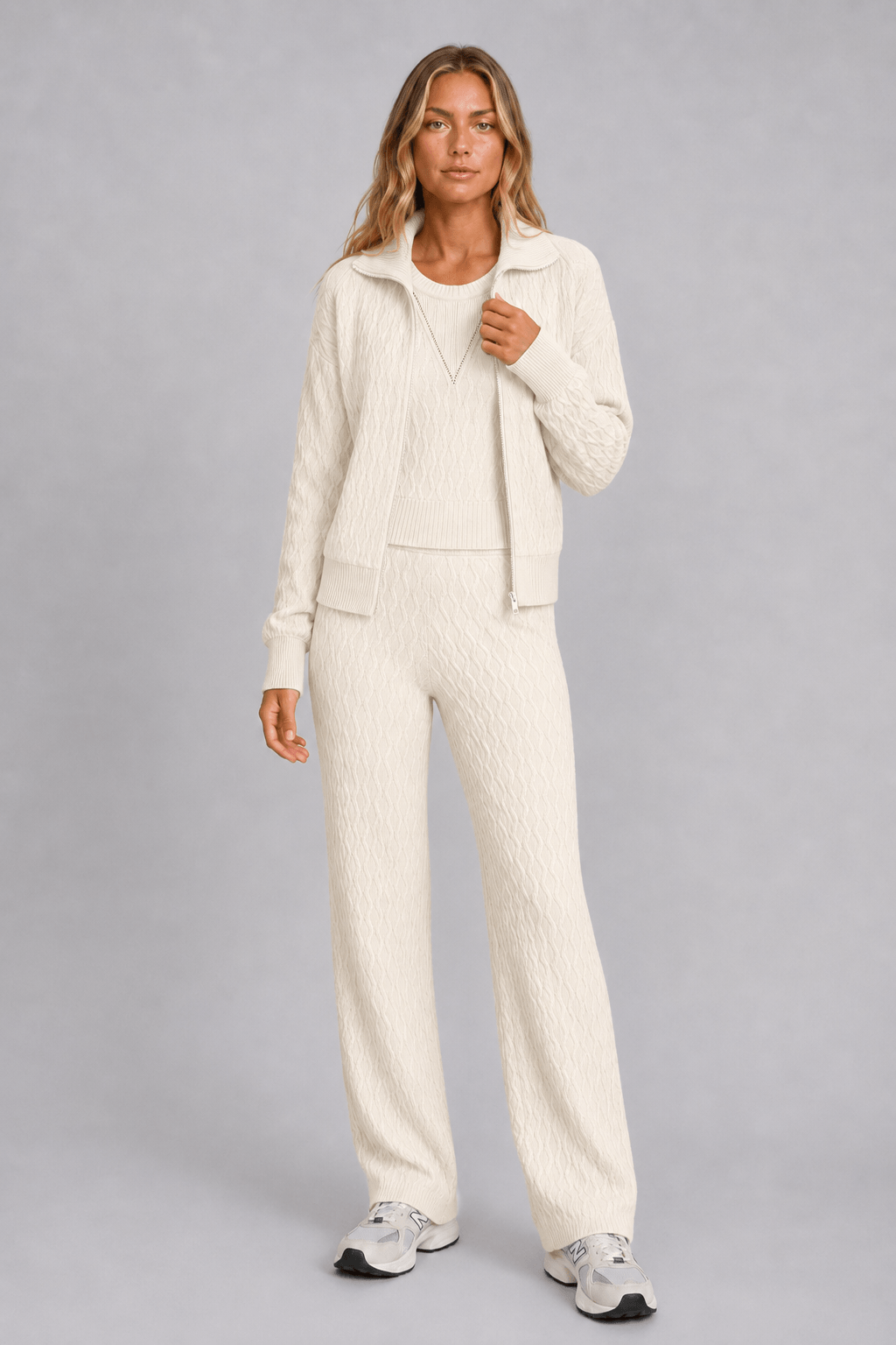 Conjunto Tricot Flora Off White