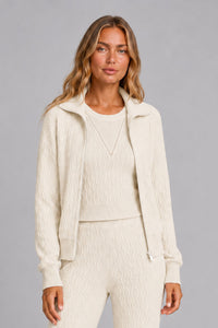 Jaqueta Tricot Flora Off White