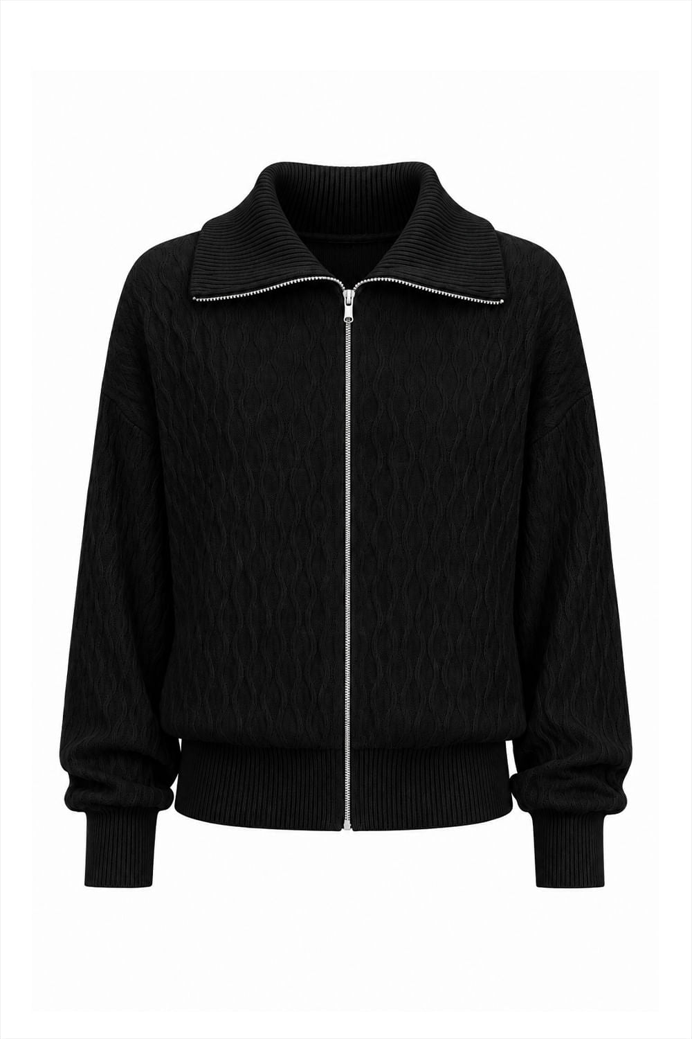 Jaqueta Tricot Flora Preto