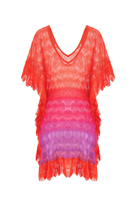 Kaftan Tricot Sol Laranja
