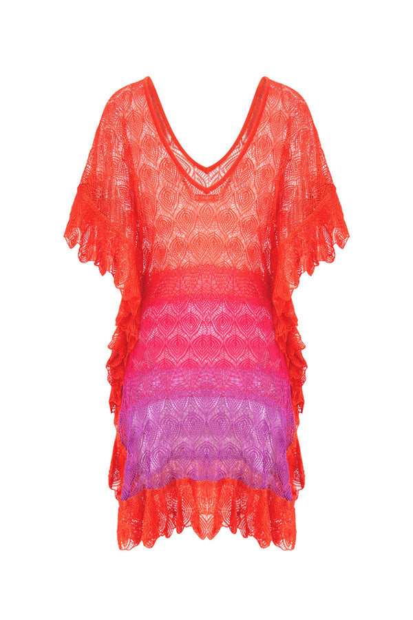 Kaftan Tricot Sol Laranja