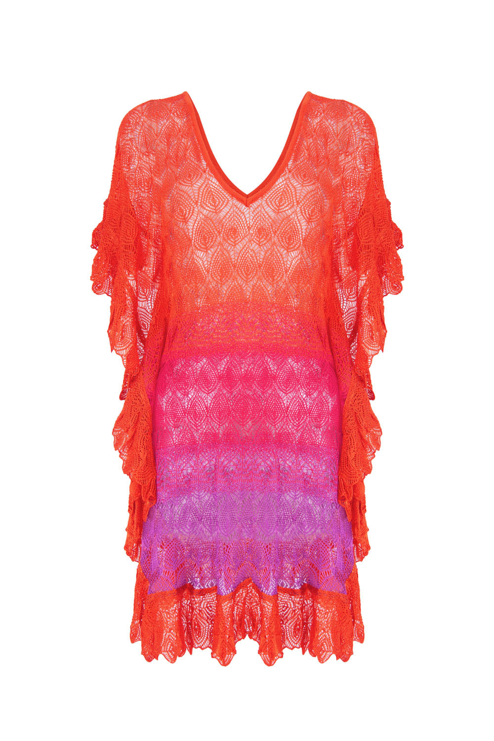 Kaftan Tricot Sol Laranja