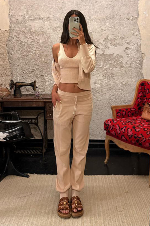 Conjunto Tricot Bia Areia