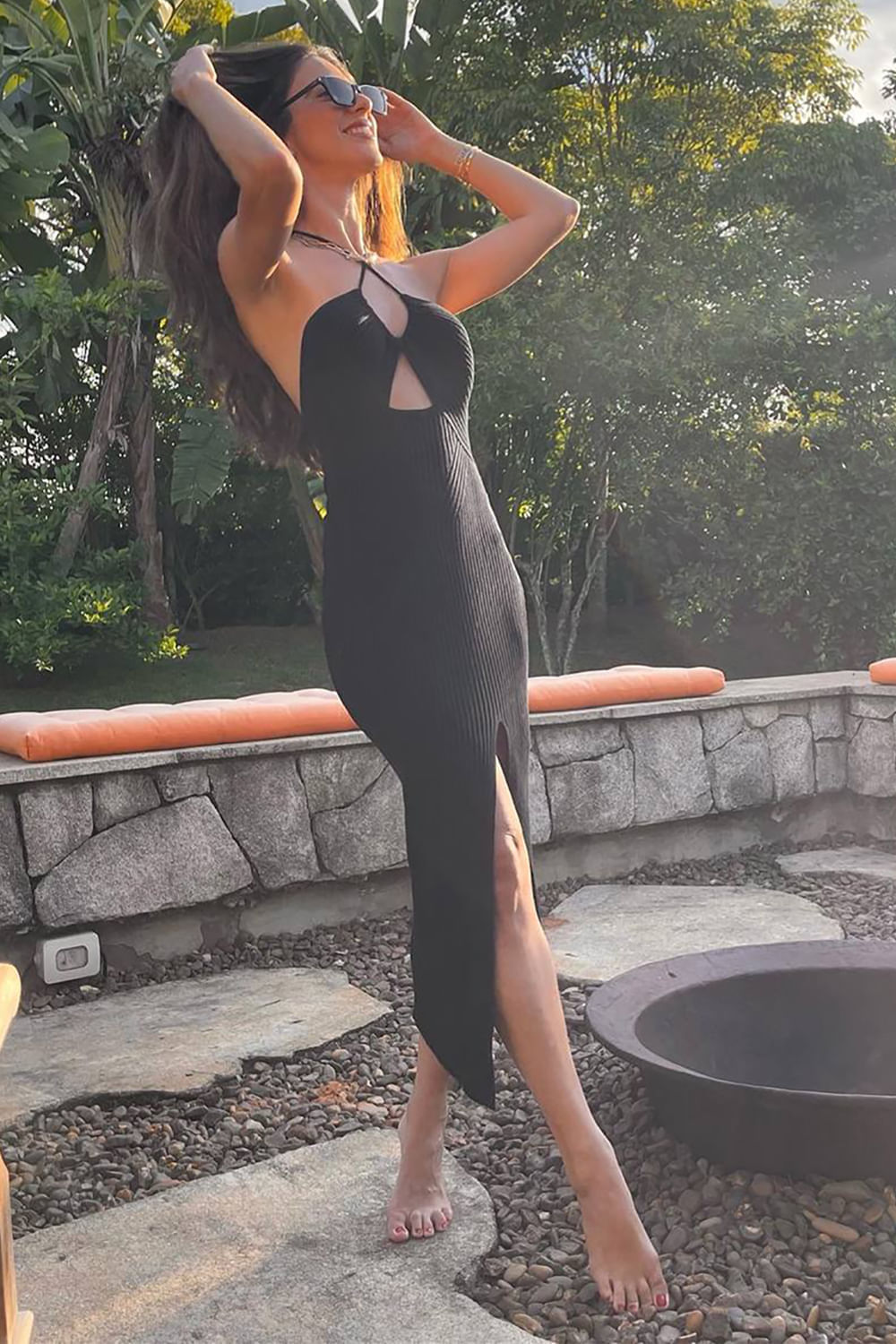 Vestido Tricot Midi Agnes Preto