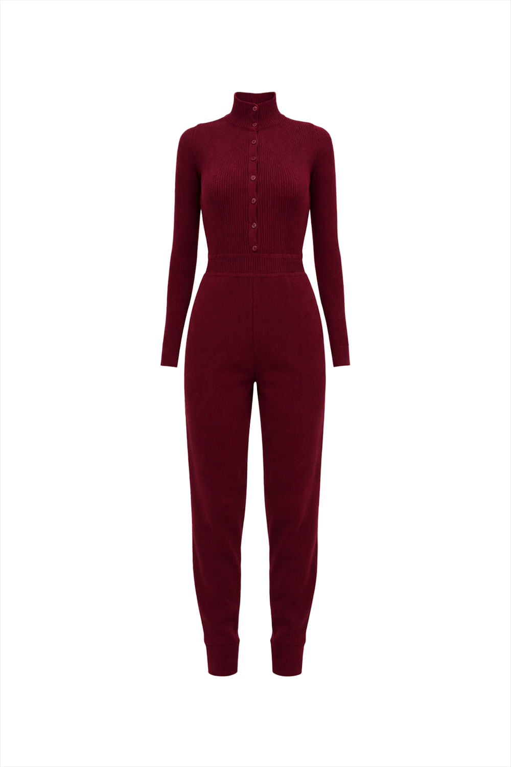 Macacão Tricot Graziela Marsala Dark