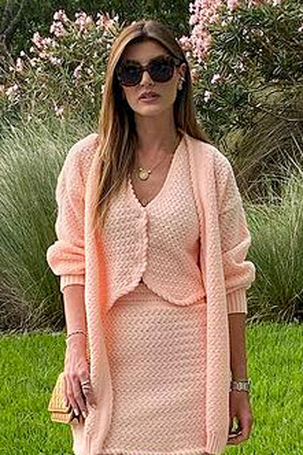 Colete Tricot Liliane Rosa Quartzo