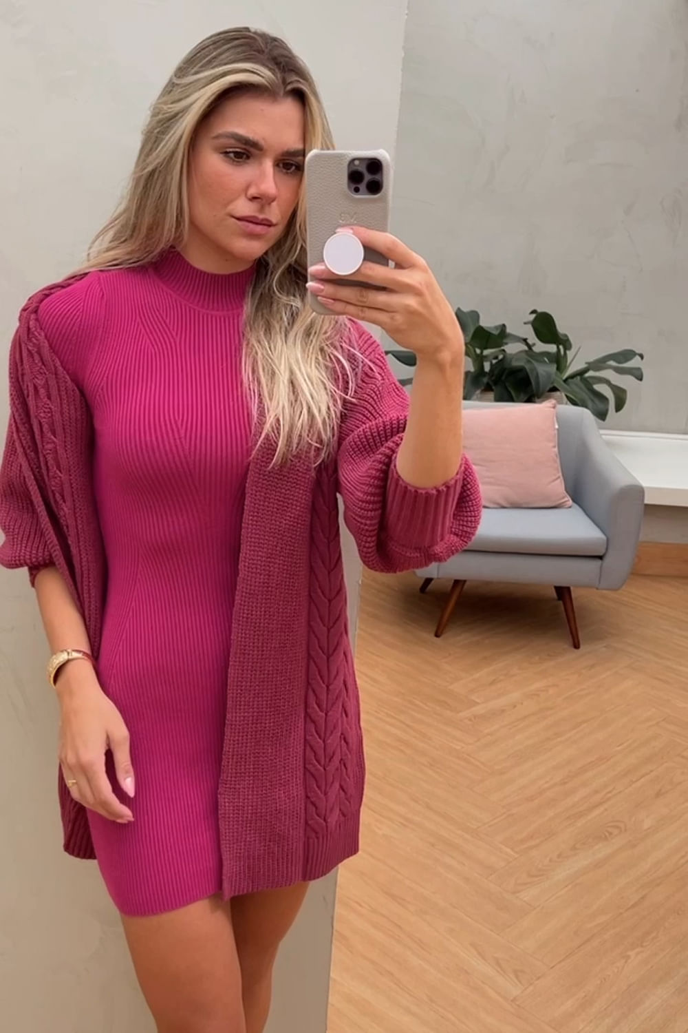 Casaco Tricot Monique Grape