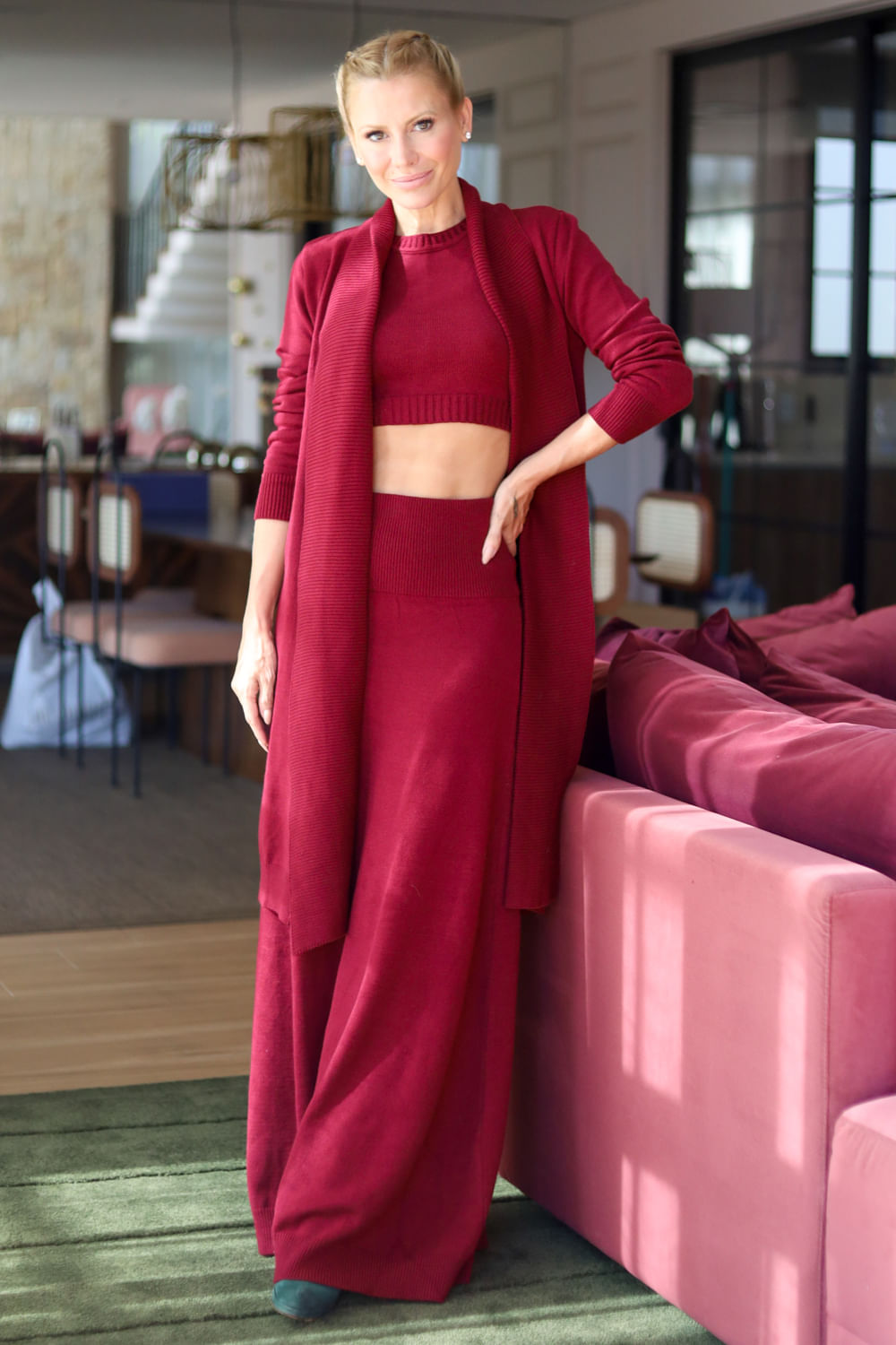 Conjunto Tricot Amira Red Cherry
