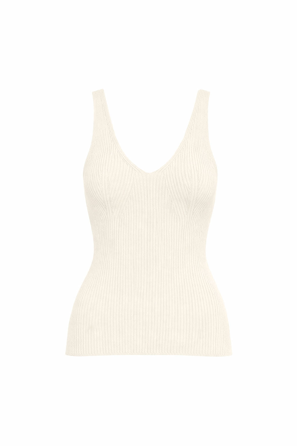 Regata Tricot Bia Branco Marfim