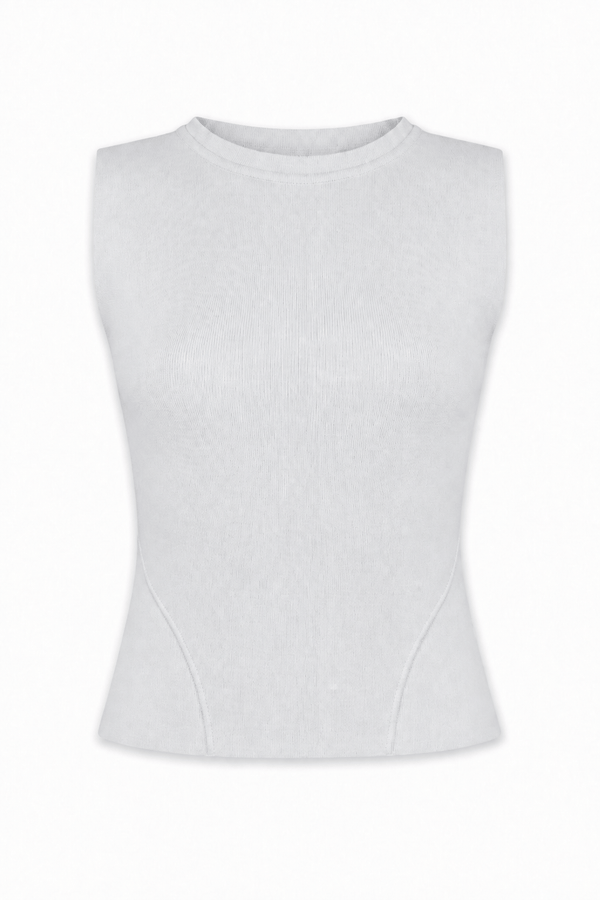 Regata Tricot Cora Azul Nuvem