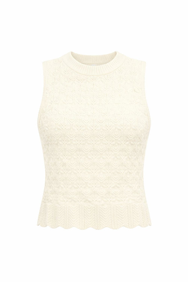 Regata Tricot Lily Branco Marfim