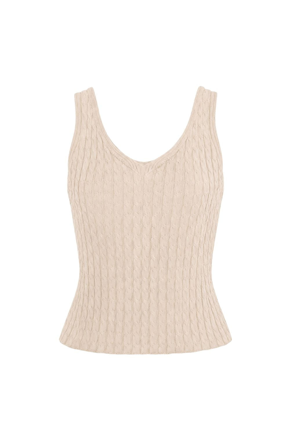Regata Tricot Roberta Bege Areia
