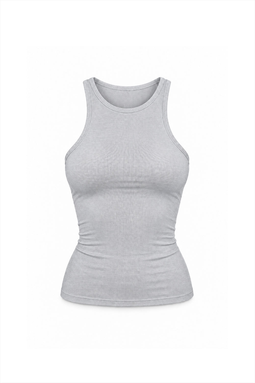Regata Tricot Elara Cinza Mescla