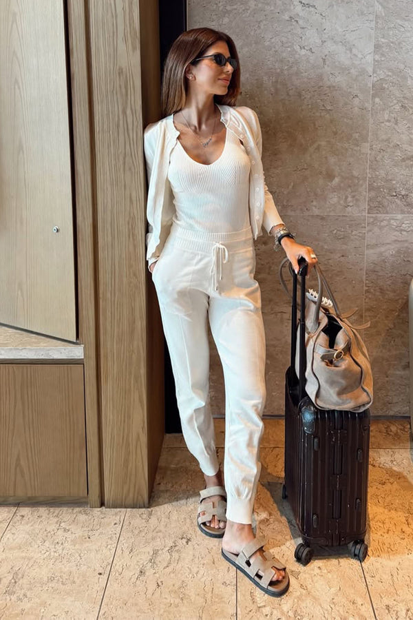 Conjunto Tricot Bia Branco Marfim