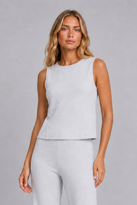 Regata Tricot Cora Azul Nuvem