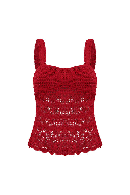Regata Tricot Gloria Vermelho Cherry