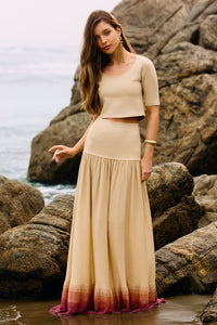Saia Tricot Midi Mariah Super Ivore