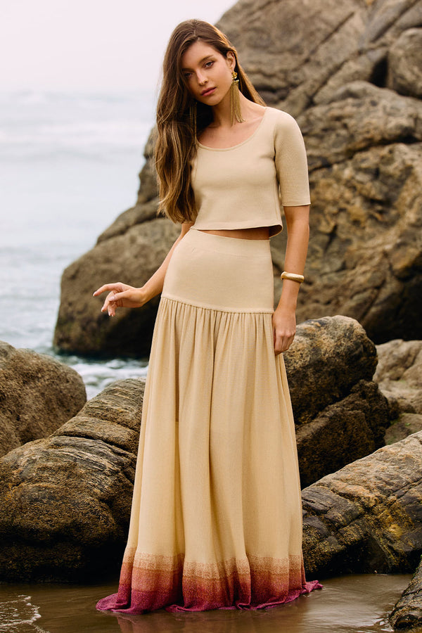 Saia Tricot Midi Mariah Super Ivore