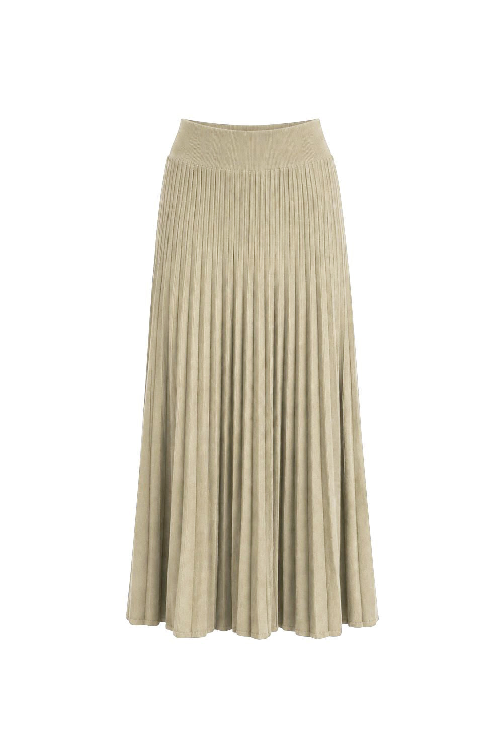 Saia Tricot Midi Plissada Olivia Fendi