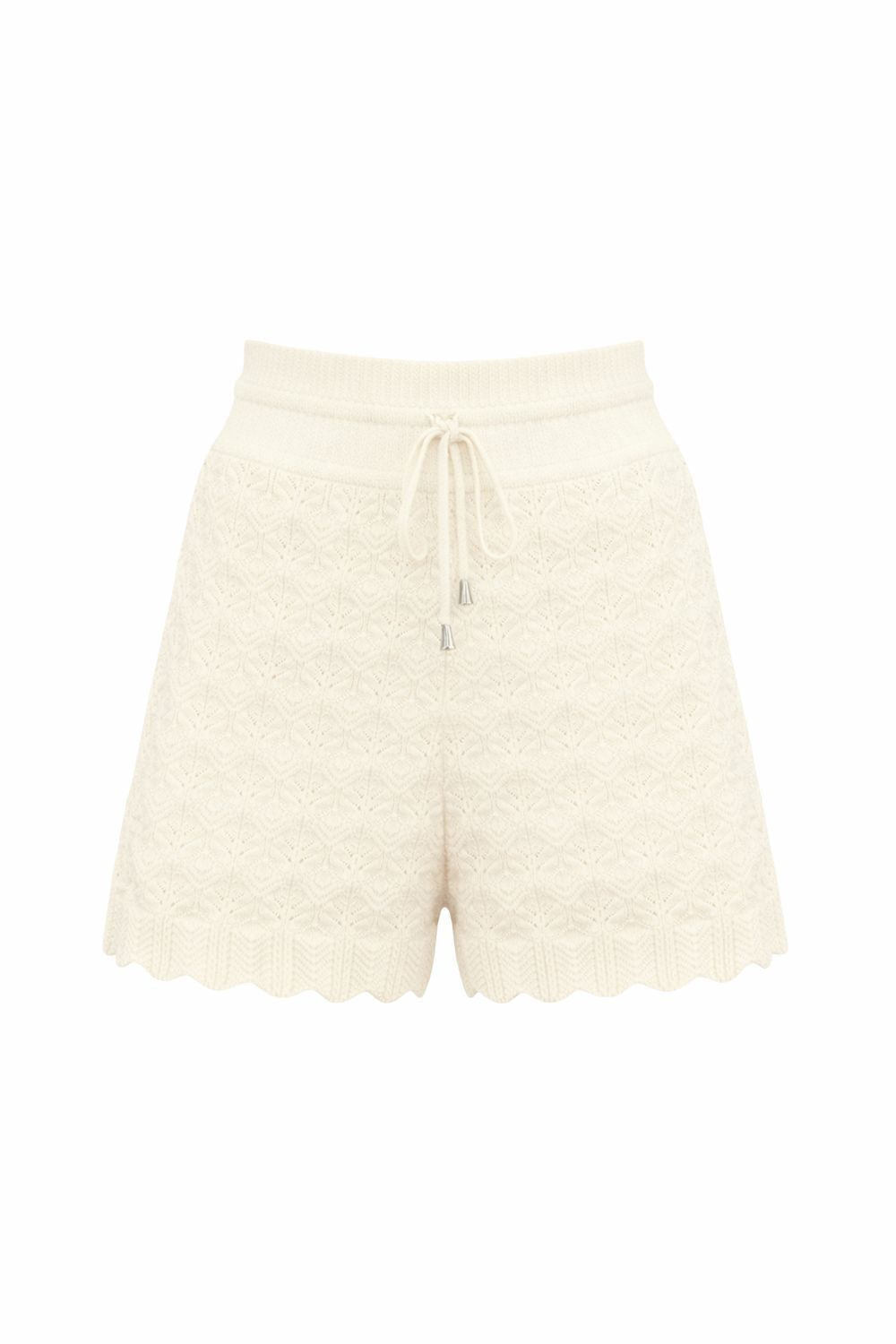 Shorts Tricot Lily Branco Marfim
