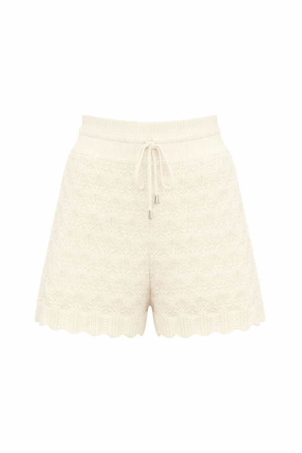 Shorts Tricot Lily Branco Marfim