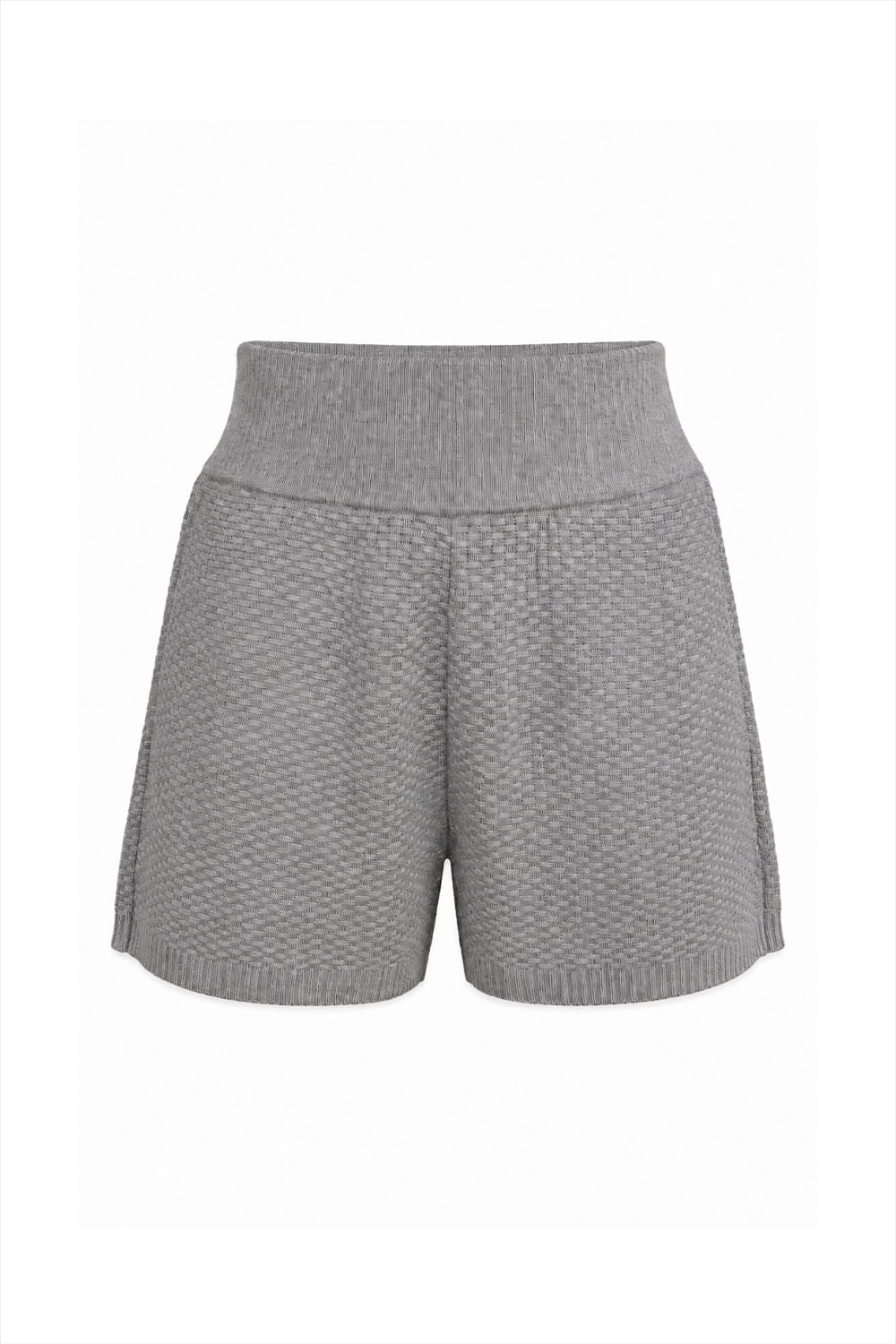 Shorts Tricot Amora Cinza Mescla