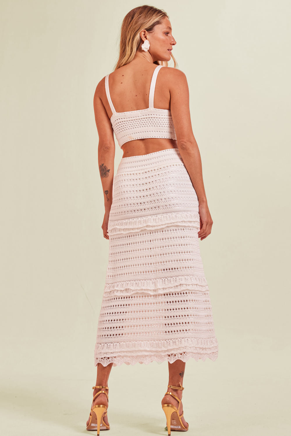 Saia Tricot Midi Leandra Off White