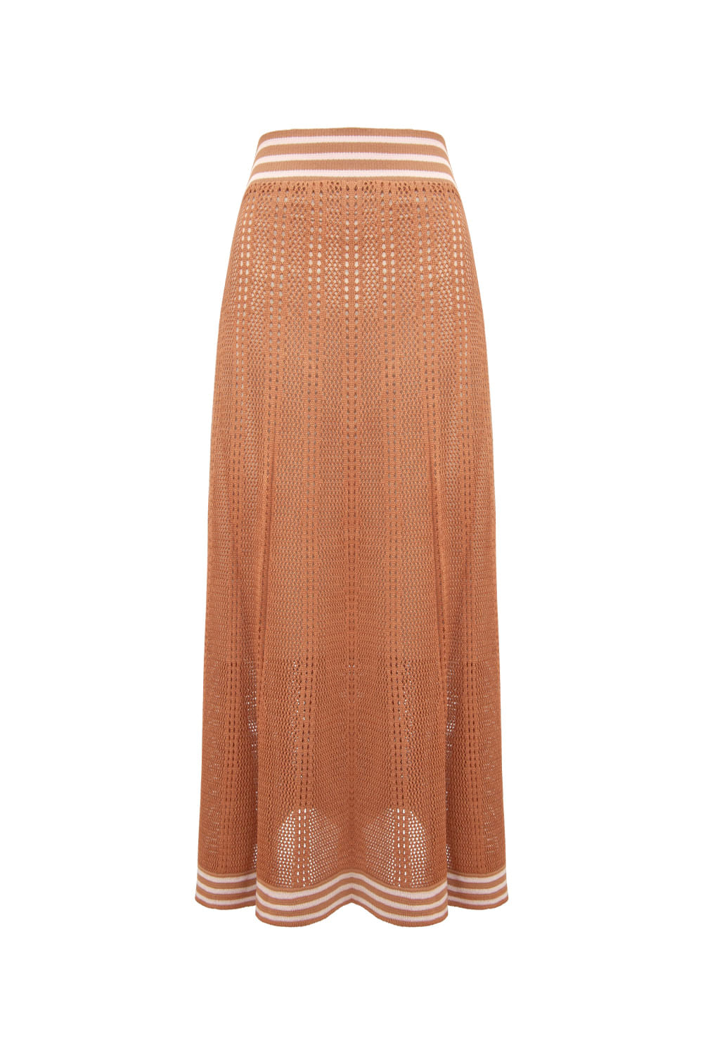 Saia Tricot Midi Alessandra Bege Latte