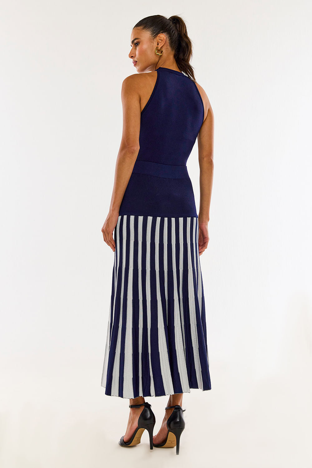Saia Tricot Midi Natasha Dark Blue