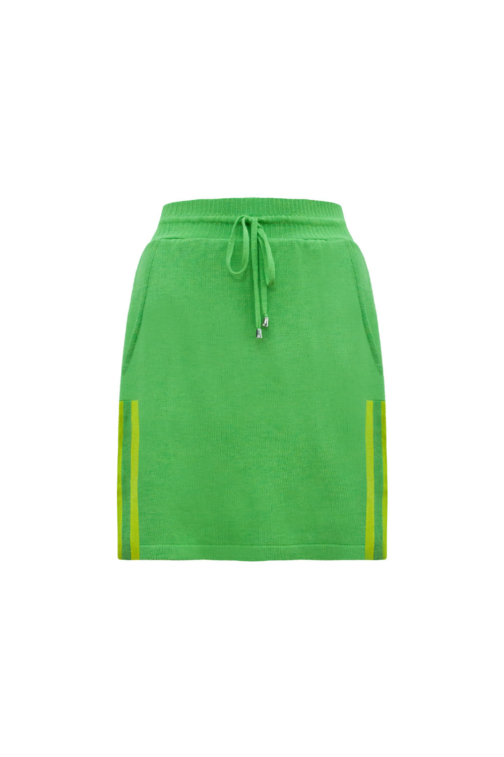 Saia Tricot Curta Retro Verde