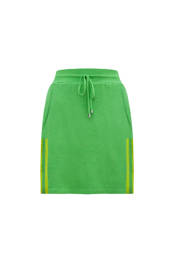 Saia Tricot Curta Retro Verde