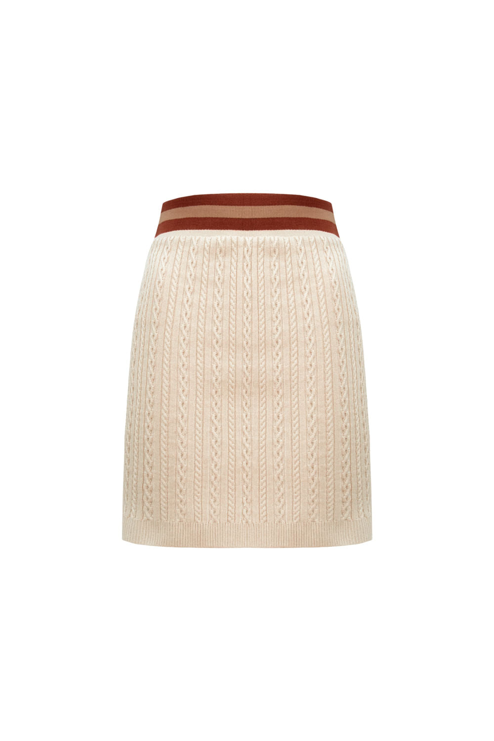 Saia Tricot Curta Celina Bege Creamy
