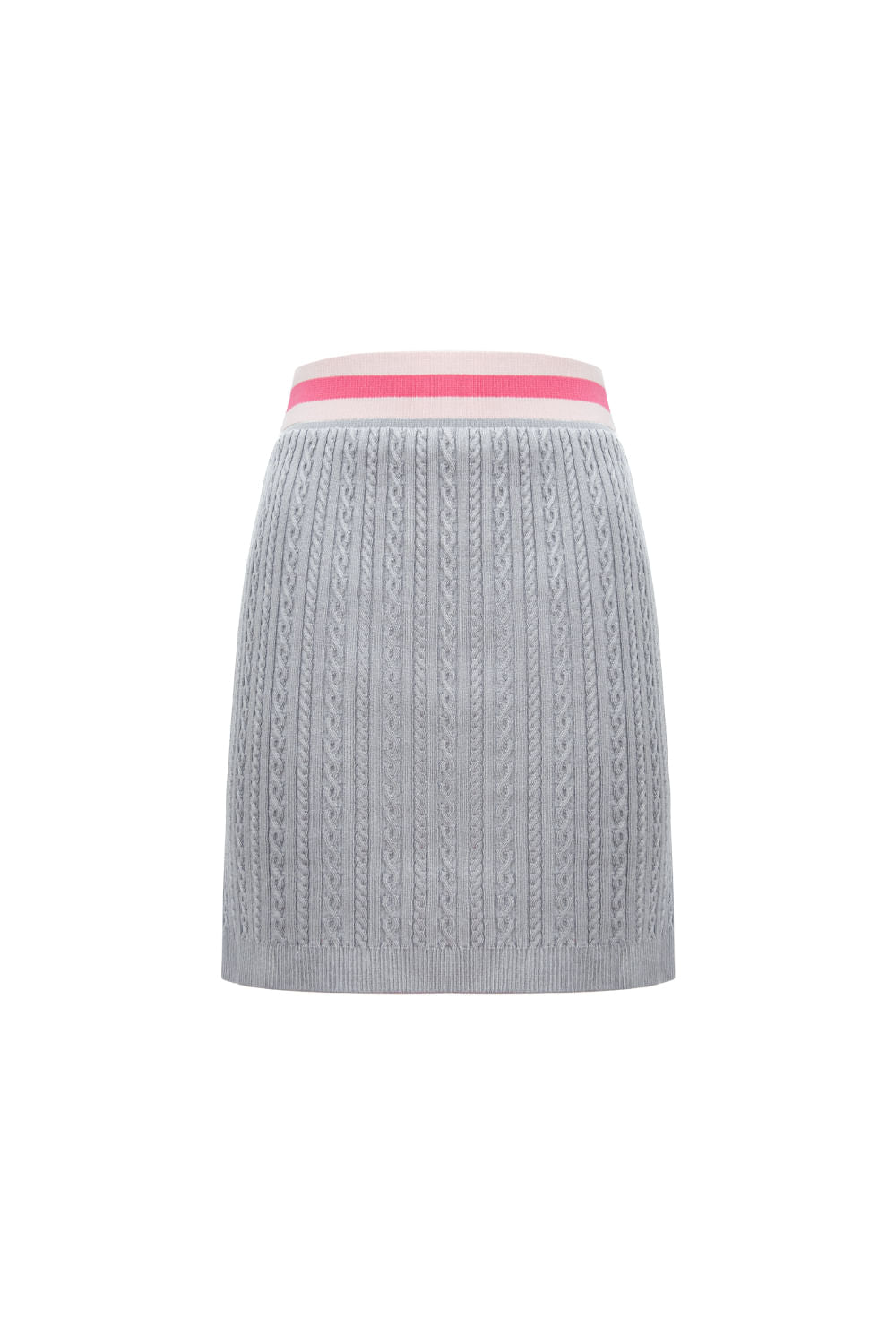 Saia Tricot Curta Celina Cinza Claro