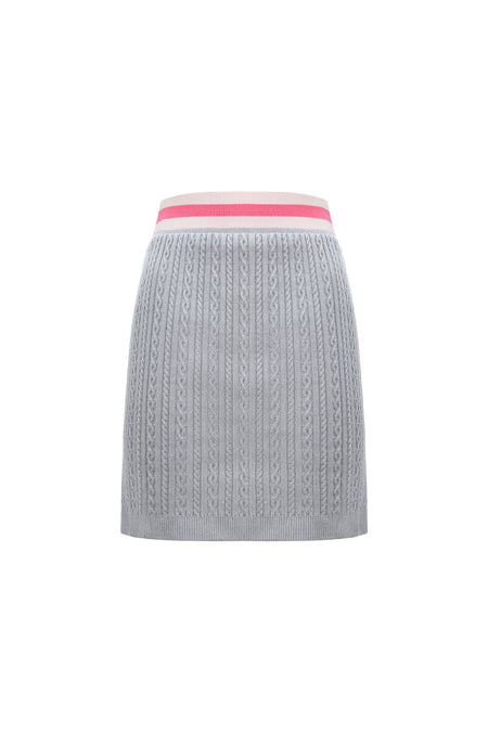 Conjunto Colete + Saia Curta Celina Cinza Claro